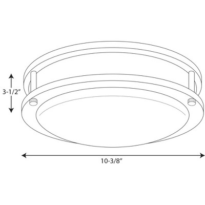 Brushed Nickel Round LED Flush Mount Ceiling Light