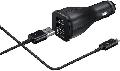 Samsung Fast Charge Dual-Port Car Charger With USB-C and Micro USB Cables Included - EP-LN920BBEGUS