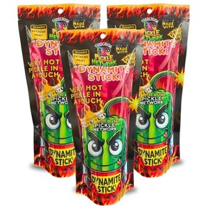 Food Crush-World's Hottest Pickle In A Pouch-(Pack of 3)Dynamite Stick-Hot Pickles In A Pouch! - 1 of 1
