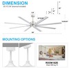Airsurfer 84-inch 8 Aluminium Blades Ceiling Fan with Remote without Light - 4 of 4