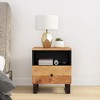 vidaXL Cabinet Storage Accent Nightstand End Table for Bedroom Solid Wood - 3 of 4