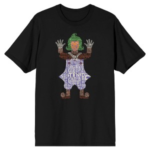 Willy Wonka & The Chocolate Factory Oompa Loompa Men's Black Tshirt - 1 of 2