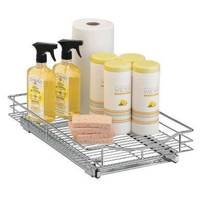 Chrome 11" x 18" Slide Out Cabinet Organizer