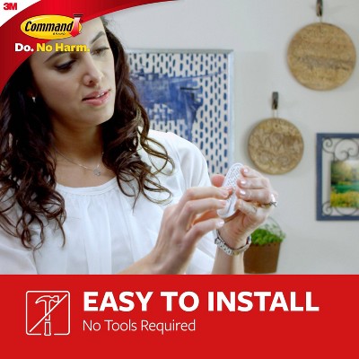 Command Large White Utility Hooks with Strips, 6-Pack