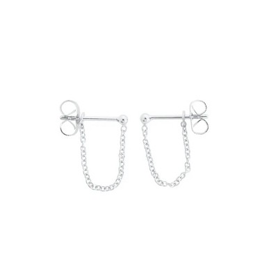 Chain Wrap Huggies in Gold, Rose Gold, Silver - Honeycat