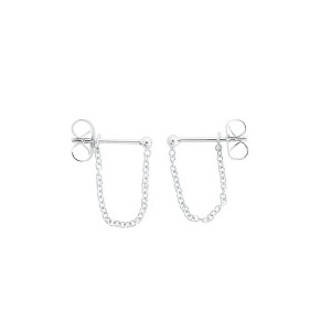 Chain Wrap Huggies in Gold, Rose Gold, Silver - Honeycat - 1 of 4