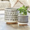 tagltd Arusha Planter Stoneware Flower Pot With Bamboo Base Decorative Home Decor - image 2 of 2