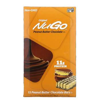 NuGo Nutrition Original Peanut Butter Chocolate Bars, 15 Bars, 1.76 oz (50 g) Each