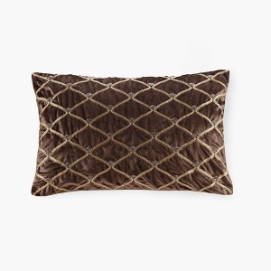 LIVN CO. Foxtail Stitch Velvet Oblong Decorative Pillow - 1 of 4