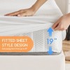 INFURNIC Mattresses Comfortable Sleeping Mattresses Mattress Cover, Waterproof Bamboo Mattress Protector Deep Pocket Up To 19 Inches, White, 80"*60" - 3 of 4
