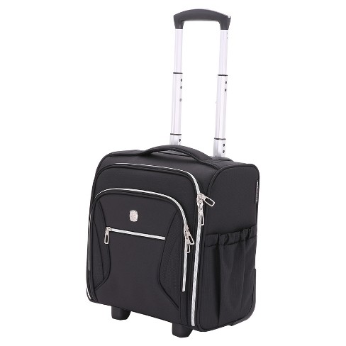 Basics Underseat Carry-On Rolling Travel Luggage Bag with Wheels, 14  Inch