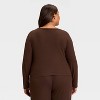 Women's Variegated Ribbed Pajama Cardigan - Auden™ - 2 of 3