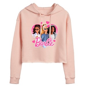 Women's - Barbie - Valentine's Day Cropped Graphic Hoodie - 1 of 3