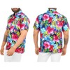 LA LEELA Mens Hawaiian Short Sleeve Button Down Shirt Men's Casual Shirts Vacation Tropical Beach Summer Party Shirts for Men - 3 of 4