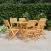vidaXL Patio Dining Set Outdoor Table and Chair Furniture Solid Wood Teak - 2 of 4