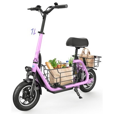 Mastgoal 550W Electric Scooter with Seat for Adult, 12 inch Commuter Electric Scooter with Dual Shock Absorbers and Up to 25 Miles 18.6MPH