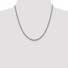 Black Bow Jewelry 2.25mm 14k White Gold Solid Franco Chain Necklace - 3 of 4