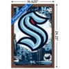 Trends International NHL Seattle Kraken - Maximalist Logo 23 Framed Wall Poster Prints - 3 of 4