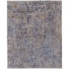 Blue Brown and Tan Abstract Power Loom Area Rug - 4 of 4