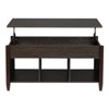 Karl Home Lift Top Coffee Table Modern Furniture Hidden Compartment and Lift Tabletop Brown - 3 of 4