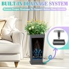 TOAOTBNBO Tall Planters Set of 2, Durable Planter with Drainage Holes and Bottom Tray, Large Plants Pots for Garden and Patio - 3 of 4