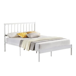 Queen Size Platform Bed Frame, Heavy Duty Metal Bed Frame with Headboard, 12.6'' Underbed Storage, Sturdy Metal Slats Support, No Box Spring Needed, - 1 of 4