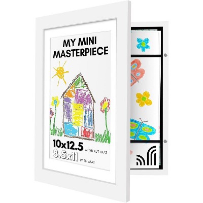 Americanflat Kids Artwork Picture Frame with Lead Free Shatter Resistant Glass - White