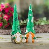 Evergreen 13"H Ceramic St. Patrick's Gnome Garden Statuary, Man Gnome - 4 of 4