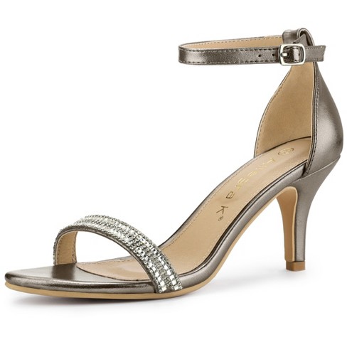 Gunmetal on sale sandals heels