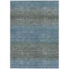 Blue And Taupe Geometric Washable Indoor Outdoor Area Rug - 4 of 4