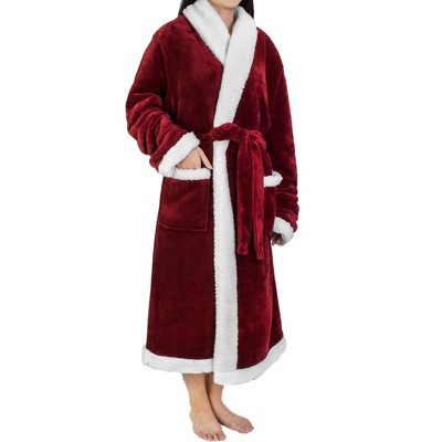 PAVILIA Soft Plush Women Fleece Robe, Cozy Warm Housecoat Bathrobe, Fuzzy Female Long Spa Robes