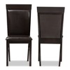 Set of 2 Thea Modern And Contemporary Faux Leather Upholstered Dining Chairs Dark Brown - Baxton Studio - 2 of 4