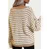 Women's STRIPED V-NECK KNIT SWEATER - ESLEY COLLECTION - 3 of 3