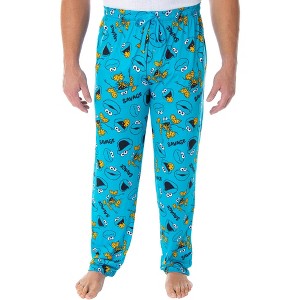 Sesame Street Men's Cookie Monster Savage Sleep Lounge Pajama Pants - 1 of 4