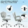 TopComfy Accent Chairs Tufted Office Chair with Adjustable Height Plush Seating Comfortable Chair Soft Seat for Office, Gray, 24.8"*24.2"*39.8" - 3 of 4