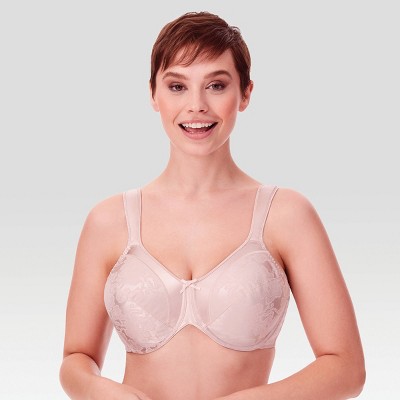 Bali Women's Satin Tracings Underwire Minimizer Bra 3562 - Rose