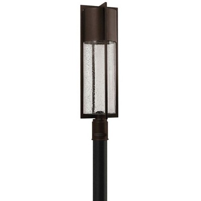 Buckeye Bronze Aluminum Outdoor Post Light with Clear Seedy Glass