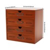 YIYIBYUS 4-tier Desktop Storage Cabinet, Antique Desktop Organizer Box with 4 Drawers - 4 of 4