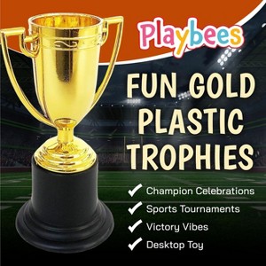 Playbees Plastic Golden Cup Trophy for Kids - 6 Pack - 4 Inch - 1 of 4