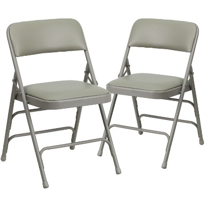 black padded metal folding chairs