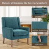 Modern Wingback Accent Chair, Upholstered Armchair with Lounge Seat & Wood Legs - 3 of 4