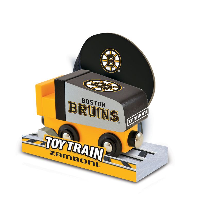 MasterPieces Officially Licensed NHL Boston Bruins Wooden Toy Train Engine For Kids, 4 of 6