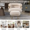 NicBex Velvet Accent Chair with Ottoman Modern Upholstered Armchair with Metal Legs for Living Room - 4 of 4