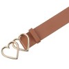 INSPIRE CHIC Women's Double Heart Buckle Fashion Casual Decorative Belts - 2 of 4