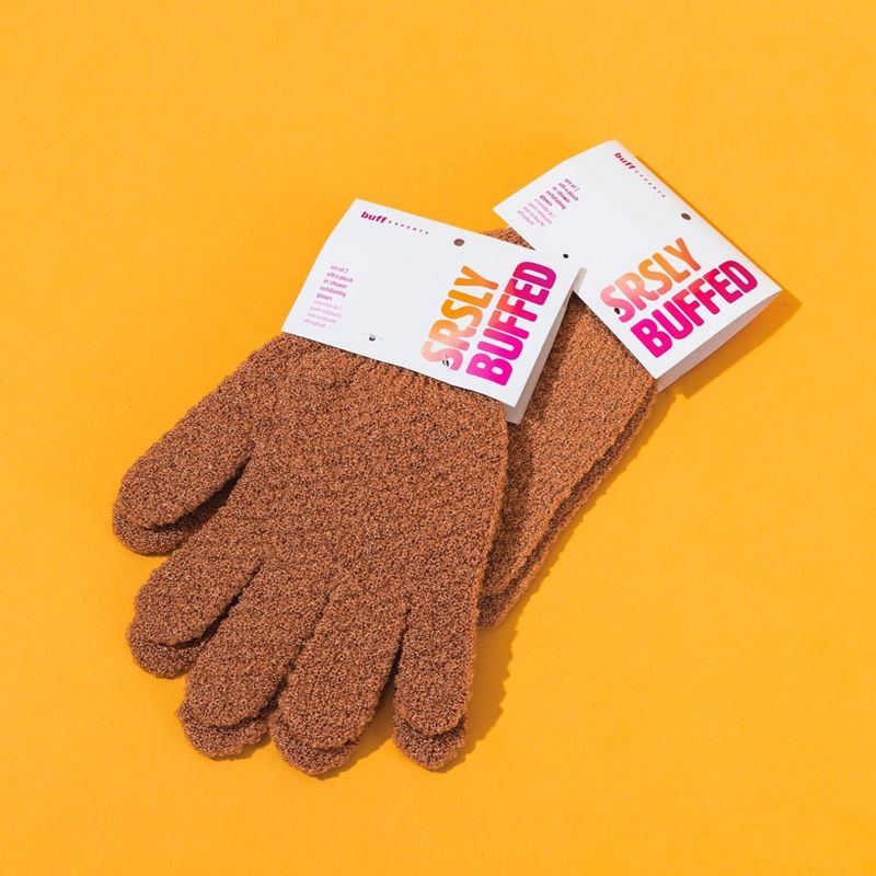 Buff Experts SRSLY Buffed In-Shower Exfoliating Gloves, 4 of 6