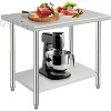 Acekool Stainless Steel Table, NSF Prep Table with Adjustable Undershelf, Heavy Duty Work Table for Kitchen, Restaurant, Home - 2 of 4