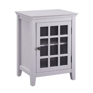 Largo Single Door Cabinet Gray - Linon