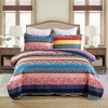 Marcielo 3 Pcs Bohemian Colorful Striped Bedspread Set - 2 of 4