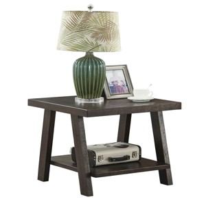 Syemin End Tables Square Tray Table End Table for Small Spaces Nightstand Accent Coffee Table Mid-Century Side Table, Brown, 24"*22"*23" - 1 of 4