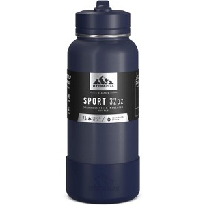 Hydrapeak Sport Stainless Steel Insulated Water Bottle With Spill Proof Straw Lid And Matching Rubber Sport Boot - 1 of 4